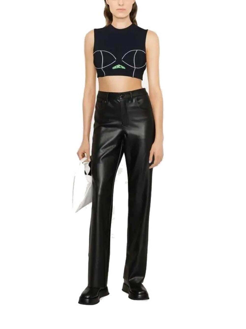 ALIX NYC jay vegan leather wide-leg trousers 10